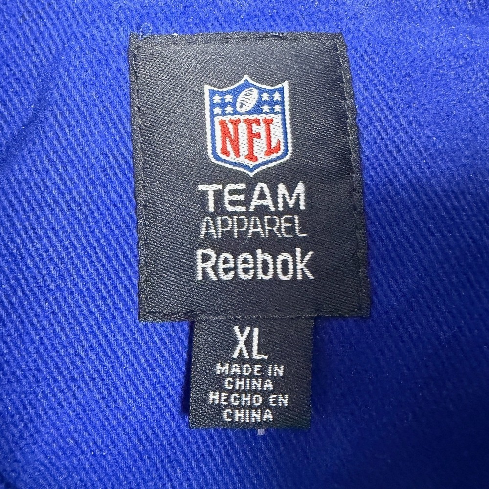 VTG Reebok NFL New York Giants Blue Red Embroidered Bomber Jacket‎ Mens XL NWOT - Picture 5 of 16